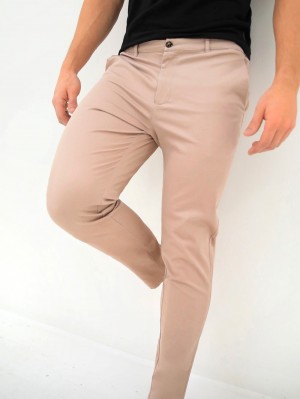 Blakely Kingsley Slim Fit Tailored Chinos Różowe | 507983-GDB