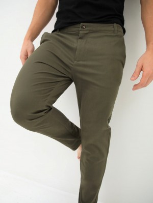Blakely Kingsley Slim Fit Tailored Chinos Khaki | 980146-DCL