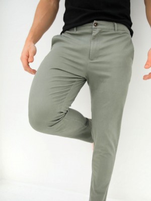 Blakely Sloane Stretch Fit Chinos Głęboka Zielone | 894725-MIC